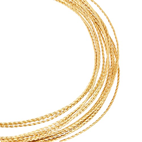 PandaHall 16.4 Fuß Verdrillter Kupferdraht 1 mm Massiver Schmuckdraht 18 Gauge Golden Anlaufbeständig Basteldraht Für Halskette Armband Schmuck Perlen Bildhauerei Handwerk Baum Des Lebens von PH PandaHall