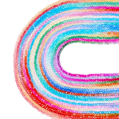 PandaHall Doppelkegel-Glasperlen, facettiert, Kristallglas, lose Perlen, sortiert, für Freundschaftsarmbänder, Halsketten, Ohrringe, Schmuckherstellung, 20 Stränge, 3 mm PandaHall Doppelkegel-Glasperlen, facettiert, Kristallglas, lose Perlen, sortiert, für Freundschaftsarmbänder, Halsketten, Ohrringe, Schmuckherstellung, 20 Stränge, 3 mm von PandaHall