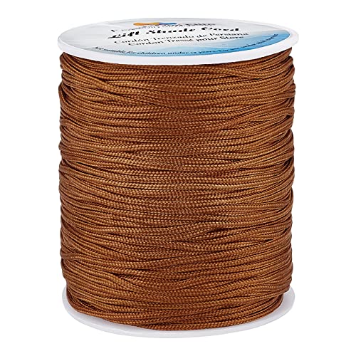 PH PandaHall 100yards 1.5mm Nylonschnur Chinesische Knotenschnur Geflochtene Makrame Faden Beading String für DIY Schmuck Herstellung Kumihimo Freundschaft Armbänder Nähen, Brown von PH PandaHall