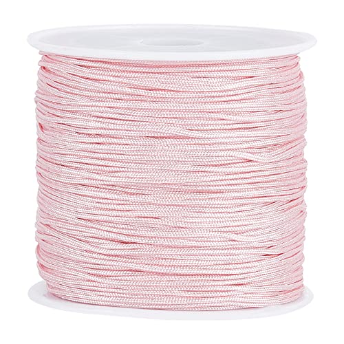 PandaHall ca. 45 m/Rolle 0.8 mm Nylonfaden Nylonschnur Rosa Nylon Schmuckschnur für benutzerdefinierte gewebt Schmuck Machen von PH PandaHall