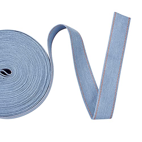 Pandahall 10.9 Yards Stitch Denim Ribbons Denim Ribbon Fabric 0.98 Inch Wide Denim Strips for Crafts Headband Apparel Jeans Bows and Sewing Decorations von PandaHall