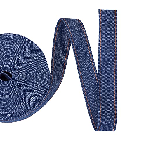 Pandahall 10.9 Yards Stitch Denim Ribbons Denim Ribbon Fabric 0.98 Inch Wide Denim Strips for Crafts Headband Apparel Jeans Bows and Sewing Decorations von PandaHall