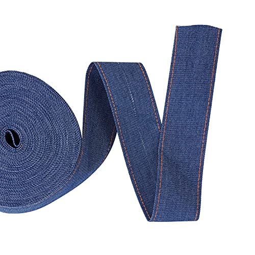 Pandahall 10.9 Yards Stitch Denim Ribbons Denim Ribbon Fabric 1.57 Inch Wide Denim Strips for Crafts Headband Apparel Jeans Bows and Sewing Decorations von PandaHall