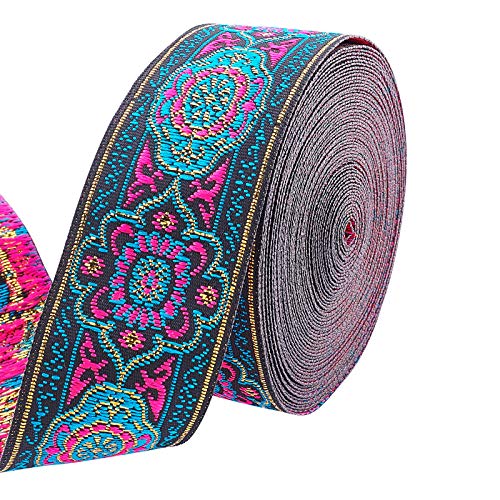 Pandahall 7m Vintage Jacquardband 33cm Bordüre Stoff Emobridered Woven Ribbon Fabric Trim Fringe Stoffband Paspelband Zum Nähen für Diy Kleidung Accessoires Verzierungen Dekorationen von PH PandaHall