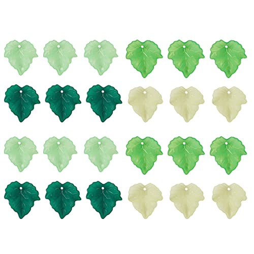 Pandahall Blumenblatt-Charm-Perlenkappen für Schmuckherstellung, Acryl, Acryl von PH PandaHall
