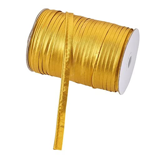 Pandahall Polyesterfaser-Einfassung, 109 m, 109 m, einfach gefaltetes Schrägband, Maxi-Piping zum Nähen, Trimmen von Polstern, Gold von PH PandaHall