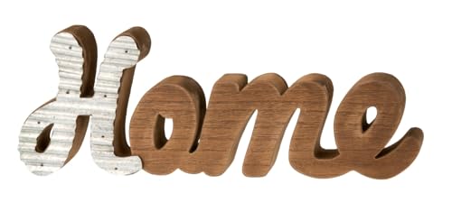Pandecor dekorativer Schriftzug, Holz Material: Metall, braun, 33x12 cm von Pandecor