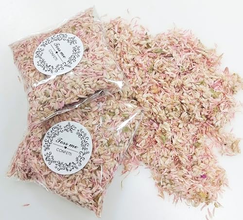 20 Packungen Konfetti, natürliche Hochzeits-Konfetti, biologisch abbaubar, Rosenblätter für Hochzeiten (20 Stück rosa Konfetti) von Pandiui23