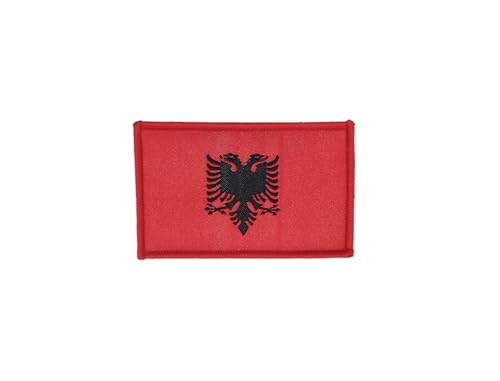 Albanien Patch - Flaggenpatch Albanien, Taktischer Albanien Patch - Gestickter Länderpatch Albanien- Militär Patch Albanien (Albanien) von Pandiui23