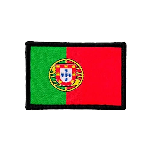 Bestickte Aufnäher Portugal Flagge mit offiziellen Farben, gesticktes Wappen, bestickte Motorradflicken, Militär-Patch, Portugal patch(Portugal) von Pandiui23