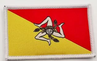 Bestickte Aufnäher Sizilien-Flagge – besticktes Sizilien-Emblem – bestickte Sizilien-Biker-Patches – Sizilien-Militär-Patches, Sizilien-Aufnäher (Sizilien) von Pandiui23