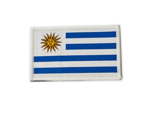 Bestickte Aufnäher Uruguay-Flagge mit offiziellen Farben, gesticktes Wappen, bestickte Motorradflicken, Militär-Patch, Uruguay (Uruguay) von Pandiui23