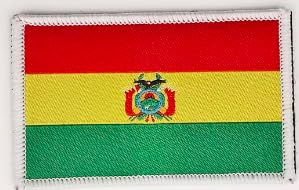 Bestickte Aufnäher mit Bolivien-Flagge, Bolivien-Emblem, bestickt, Bolivien, Militäraufnäher, Bolivien-Aufnäher (Bolivien) von Pandiui23