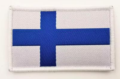 Bestickte Aufnäher mit Finnland-Flagge, besticktes Wappen, Finnland, bestickt, Finnland, Militär-Patch, Finnland (Finnland) von Pandiui23