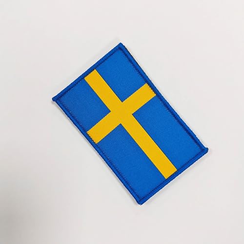 Bestickte Aufnäher mit Schweden-Flagge in offiziellen Farben, gesticktes Wappen, bestickte Motorradflicken, Militär-Patch, Schweden (Schweden) von Pandiui23