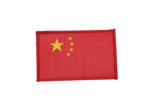 Bestickte chinesische Flagge in offiziellen Farben, gesticktes Wappen, bestickte Motorradflicken, Militär-Patches (China) von Pandiui23