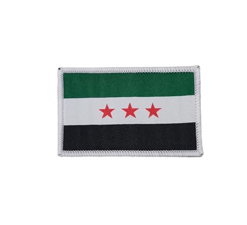 Bestickter Aufnäher Syrien mit offizieller Farbe, gesticktes Wappen, bestickte Motorradflicken, Militär-Patch, Syrien (Syrien) von Pandiui23