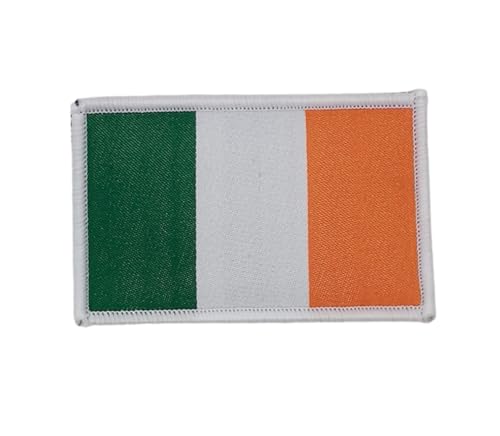 Bestickter Aufnäher mit Irland-Flagge in offiziellen Farben, gesticktes Wappen, bestickte Motorradflicken, Militär-Patches (Irland) von Pandiui23