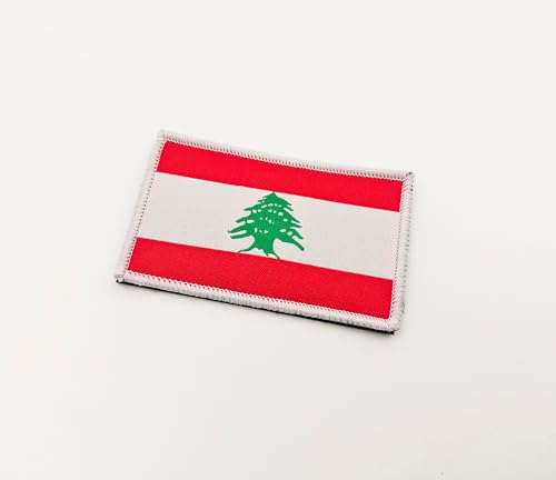 Bestickter Aufnäher mit Libanon-Flagge, besticktes Wappen des Libanon, Libanon, Libanon (Libanon) von Pandiui23