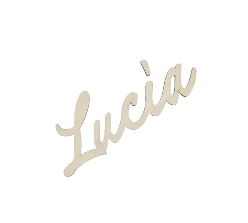 Lucia Holzschild, einzigartige und originelle Geschenke für Wanddekorationen, Name Tür Zimmer, Lucia Holznamen, Name Kinderzimmer (Lucia) von Pandiui23