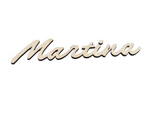 Martina Holzschild, einzigartige und originelle Geschenke für Wanddekorationen, Name, Tür, Zimmer, Matina, Martina, Holzname, Buchstaben Name Martina (Martina) von Pandiui23