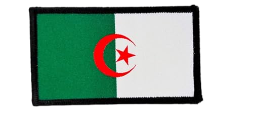 Pandiui23 Algerien Patch - Flaggenpatch Algerien, Taktischer Algerien Patch - Gestickter Länderpatch Algerien- Militär Patch Algerien (Algerien) von Pandiui23