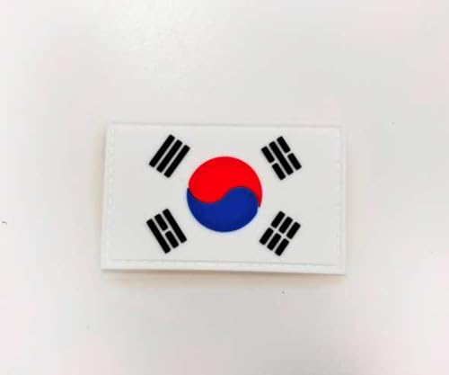 Pandiui23 Patch aus PVC Südkorea Militär Patch Südkorea, Abzeichen Südkorea, Flagge-Patch Südkorea, Taktisches Patch Südkorea, Patch PVC Südkorea (Südkorea) von Pandiui23