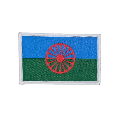 Sinti Patch - Flaggenpatch Roma, Taktischer Roma Patch - Gestickter Länderpatch Roma- Militär Patch Roma, Roma patch von Pandiui23