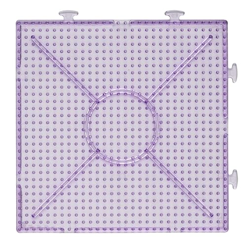 Panduro Perlenplatte für Perlen und Rohrperlen in Ø5 mm | Pearl Transparent Purple Beading Board, 15 x 15 cm von Panduro