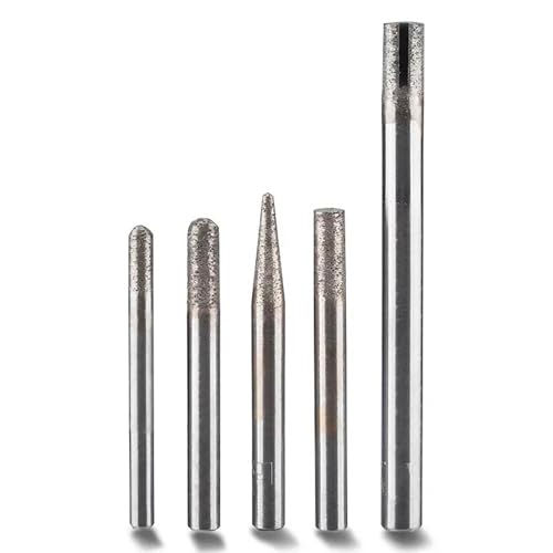 Pangyoo 6mm 8mm 10mm Schaft Marmor Gravur Werkzeuge CNC Stein Carving Messer Schleif Cutter Diamant Router Bits for Granit Schleifen(1990) von Pangyoo