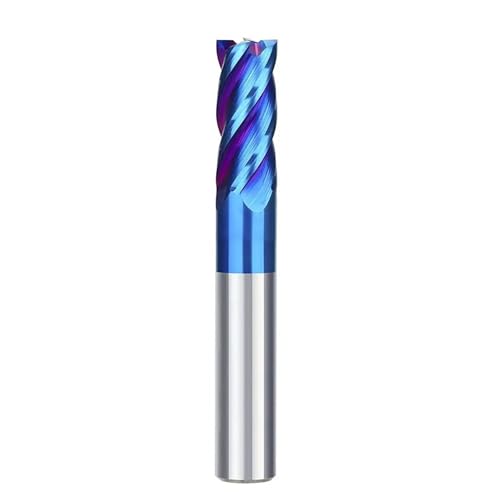 Pangyoo HRC55 Fräser 4 Flöten Fräser 1-12 mm Hartmetall-Schaftfräser TiALN-beschichtete CNC-Maschinenfräswerkzeuge Schaftfräser(NANO Blue Coated,10xD10x25x75L) von Pangyoo