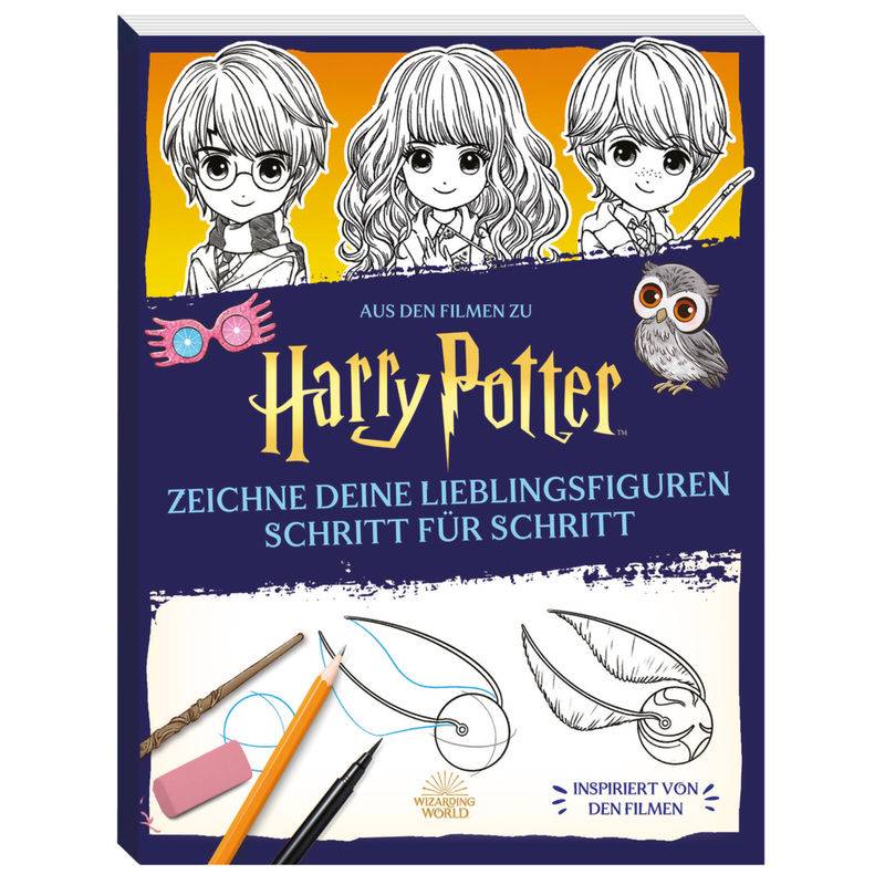 Aus Den Filmen Zu Harry Potter: Zeichne Deine Lieblingsfiguren Schritt Für Schritt - Isa Gouache, Violet Tobacco, Kartoniert (TB) von Panini Books