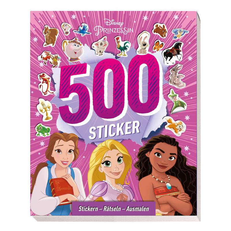 Disney Prinzessin: 500 Sticker - Stickern - Rätseln - Ausmalen - Disney Enterprises, Panini, Kartoniert (TB) von Panini Books