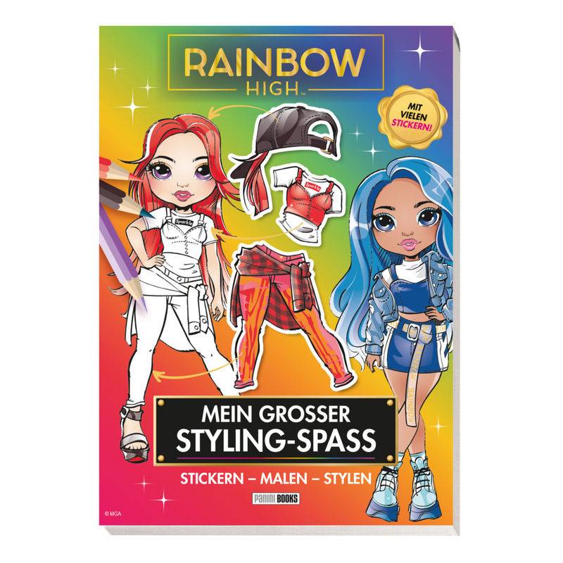 Rainbow High: Mein Großer Styling-Spaß: Stickern, Malen, Stylen - Panini, Kartoniert (TB) von Panini Books