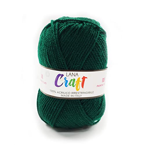 Panini Tessuti, Wolle Craft - Made in Italy - Erhältlich in mehreren Farben zum Stricken: 3,5 und 4 – 50 g, 133 m, Wolle von Panini Tessuti