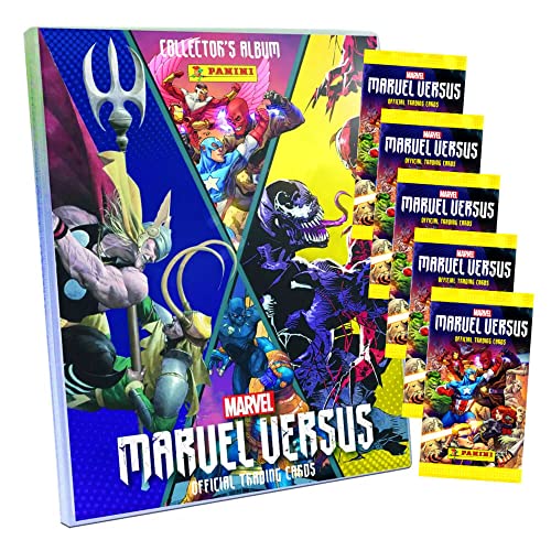 Panini Marvel Versus Karten - Trading Cards - Sammelkarten - 1 Sammelmappe + 5 Booster von Panini