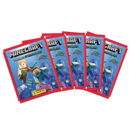 Panini Minecraft Sticker Album + 20 Umschläge, Multicolor, 100 Karten, ab 6 Jahren von Panini