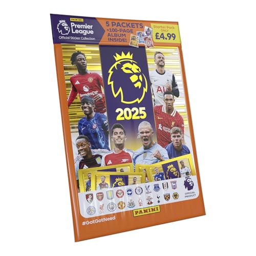 Premier League 2025 Offizielle Aufkleber-Kollektion – Starterpaket von Panini