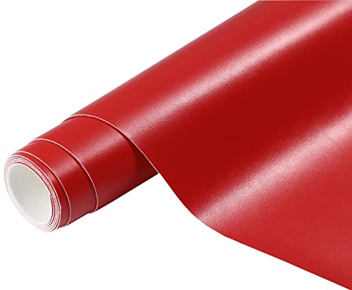 Leder Patch Kit Selbstklebende Lederflicken, Panngu Premium Selbstklebender Leder Reparatur Patch, Für Couch Sofa Risse, Verbrennungen, Autositze Zubehör (Rot, 40cm * 300cm) von Panngu