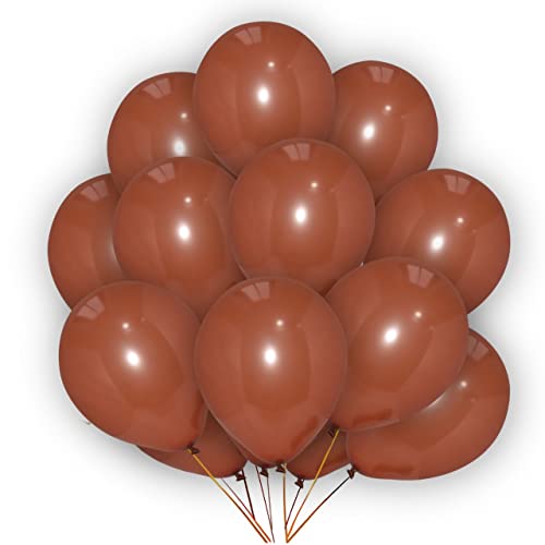 Pannu Design 10 Stück braune Luftballons 30,5 cm braune Latex-Partyballons Heliumqualität für Partydekoration Geburtstagsfeier Babyparty Hochzeit Weihnachten Party von Pannu Design