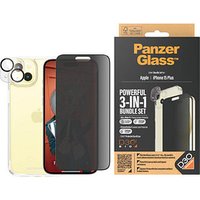 PanzerGlass™ 3-in-1 Privacy Schutz-Set für Apple iPhone 15 Plus von PanzerGlass™