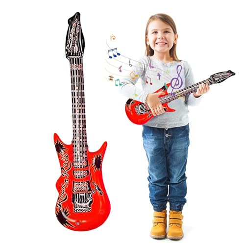 Paodduk Gitarrenballon, aufblasbare Gitarre für Kinder,Aufblasen von Gitarreninstrumenten - Aufblasendes Gitarrenspielzeug für Kinder, lustige Musikinstrumente, aufblasbare Requisiten für die von Paodduk