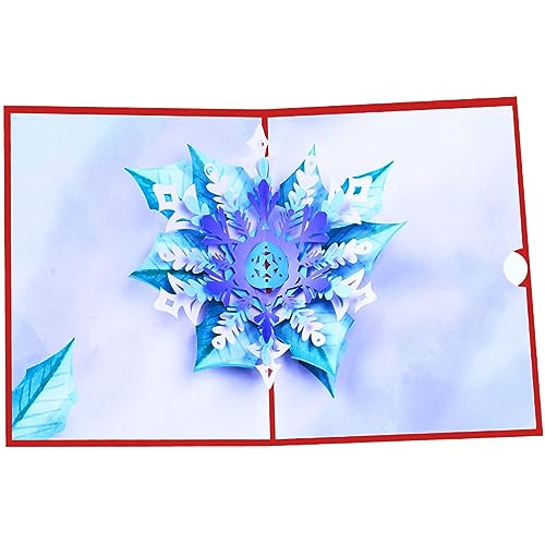 3D-Schneeflocken-Weihnachtsgrußkarte mit Umschlag, Schnee-Urlaubseinladung, Geschenk, Weihnachtsgrußkarte von Paopaoldm