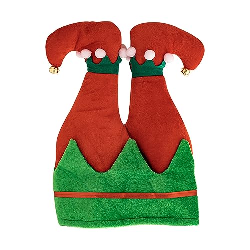 Lustige und witzige Weihnachtsmann-Beine-Mütze, Weihnachtshut mit niedlichen Stiefeln, Dekoration für Winterparty, Zubehör, Weihnachtsmütze von Paopaoldm