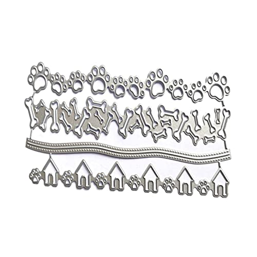 Metall-Stanzform mit Hundepfoten-Motiv, für Kartenherstellung, Scrapbooking, Papierbasteln, handgefertigt von Paopaoldm