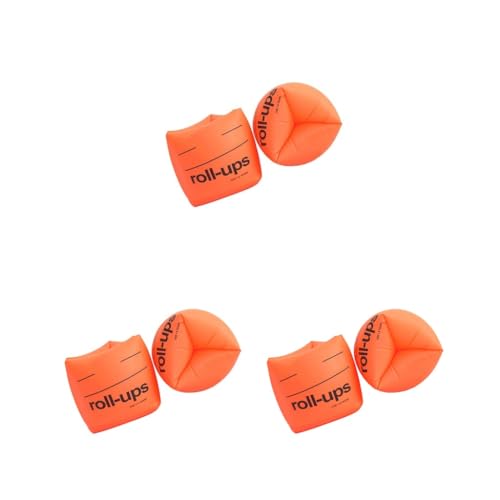 Aufblasbare Schwimmarmbänder, PVC, verdickter Airbag für Erwachsene und Kinder, Orange, 3 Stück von Paowsietiviity