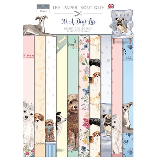 Paper Boutique PB1322 It's a Dogs Life-Insert Collection, Papier, mehrfarbig, A4 von Paper Boutique