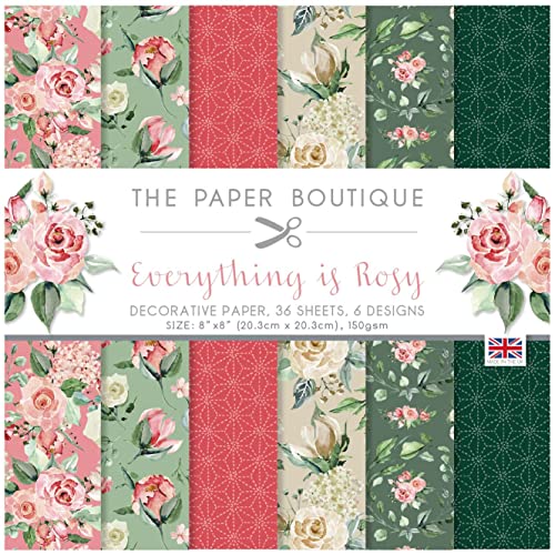 The Paper Boutique PB1881 Papierblock, mehrfarbig, 20,3 x 20,3 cm von Paper Boutique