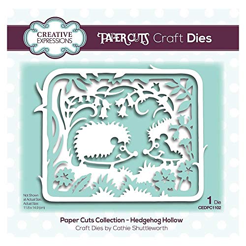 Stanzformen Paper Cuts Craft dies Hedgehog hollow Metall-Schablone zum Stanzen - Für DIY-Papier-Designs, Karten, Bullet Journal, kompatibel mit den meisten Prägemaschinen von Paper Cuts