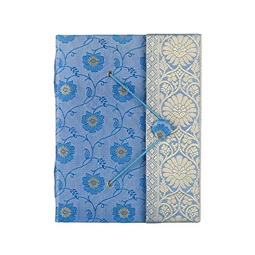 Fair Trade Tagebuch Sari Groß 135 x 180 mm - blau von Paper High